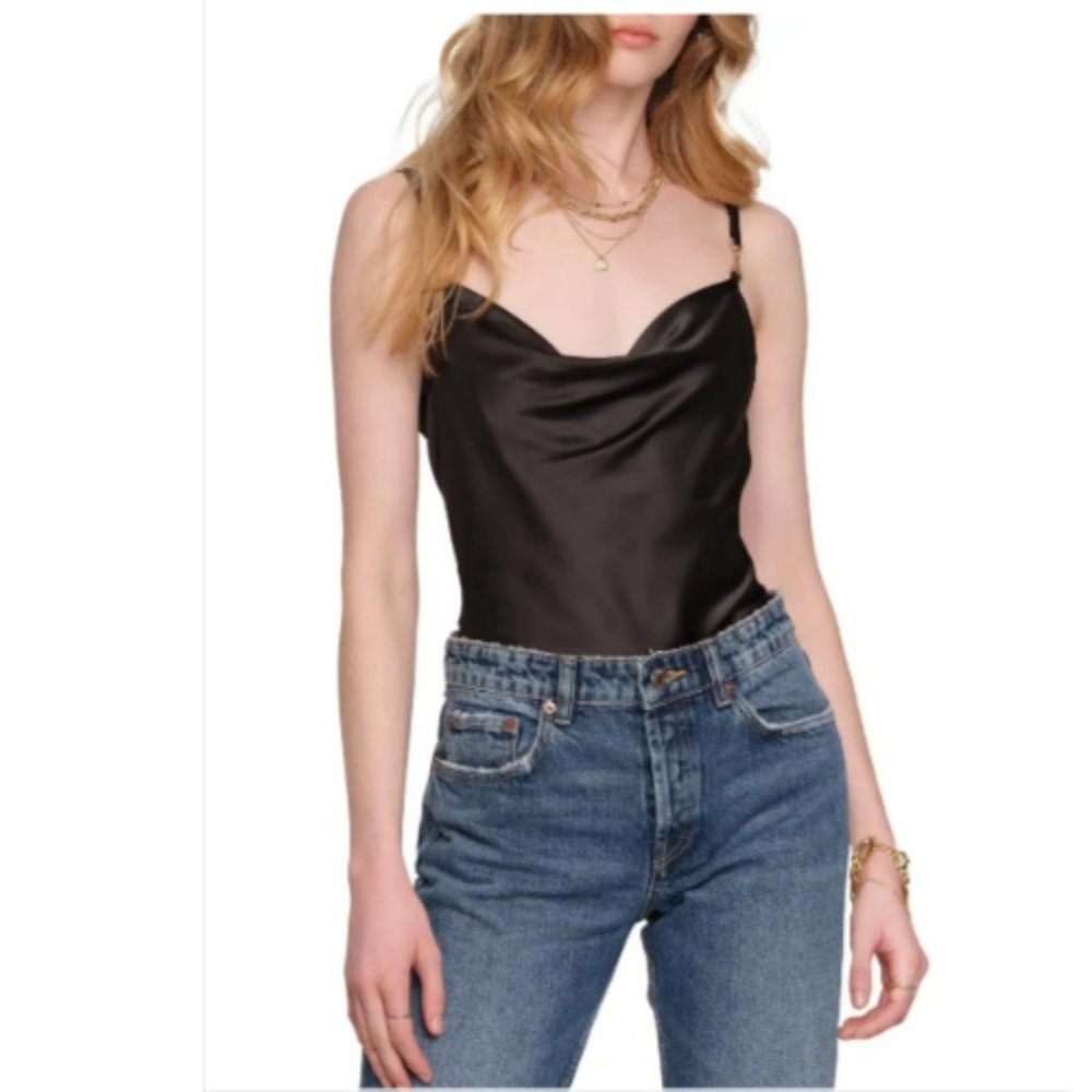 Maddie Cowl Neck Satin Camisole